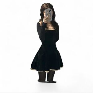 Marilla Black Velvet Strapless Dress (House of CB)